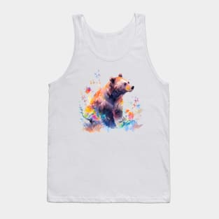 bear watercolor Tank Top